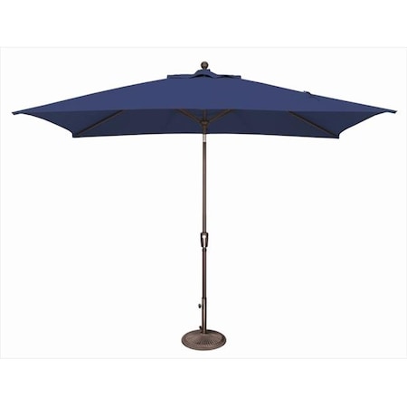 Simplyshade SimplyShade 6 x 10 ft. Rectangle Push Button Tilt Market Umbrella  Sky Blue SSUM92-6X10RT00-D2406